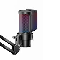 Nuevo Micrófono Cardioide USB Tipo-C con Cable, RGB, Cancelación de Ruido, para Juegos y Conferencias, con Soporte de Escritorio para Grabación en PC, SM8