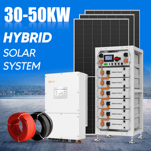 ระบบจัดเก็บพลังงานแสงอาทิตย์แบบออฟกริดสำหรับที่อยู่อาศัย 30kw 40kw 50kw ระบบไฮบริดพลังงานแสงอาทิตย์พร้อมแบตเตอรี่ - Product Image 1