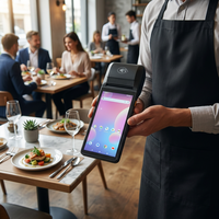 Terminal de point de vente Android 14 4G avec imprimante thermique intégrée de 58 mm, NFC, WiFi, Bluetooth, USB, machine de point de vente portable de 6 pouces