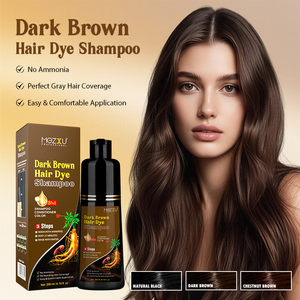 Shampoo Colorante Permanente Marrone Scuro al Ginseng con Olio di Argan 3 in 1, Copertura Duratura dei Capelli Grigi <span class=keywords><strong>Senza</strong></span> <span class=keywords><strong>Ammoniaca</strong></span> 200ml - Product Image 6