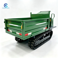 1,8-Tonnen Handbetriebener Mini-Raupendumper mit Dieselantrieb und Gummiketten, Hydraulischer Kipplaster für Landwirtschaft, Bergbau und Transport