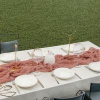 Chemin de table moderne tissé en polyester 100 % écologique pour baby shower et dîner de Noël