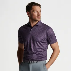 OEM индивидуализированные рубашки поло для гольфа с сублимированным принтом, дышащие рубашки поло с высокой посадкой