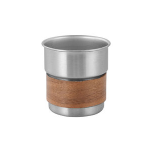 Taza de Café de Acero Inoxidable Elephant 304 con Agarre de Madera, Taza Portátil para Acampar al Aire Libre, Diseño Minimalista Ligero - Product Image 3