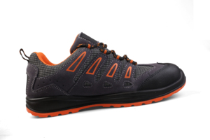 Comfortable Lace-Up Unisex Fly Knit Fabric and Suede Leather safety toe Safety Shoe - Product Image 3