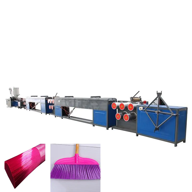 pet bottle flakes recycled brush filament making machine pp pet broom monofilament extruder