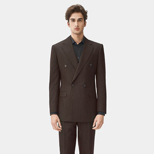 Traje de Hombre, Fabricante, Personalizado, Elástico, TR Spandex, con Rayas, 80% Poliéster, Antiarrugas, Duradero, Traje de Dos Piezas - Product Image 4