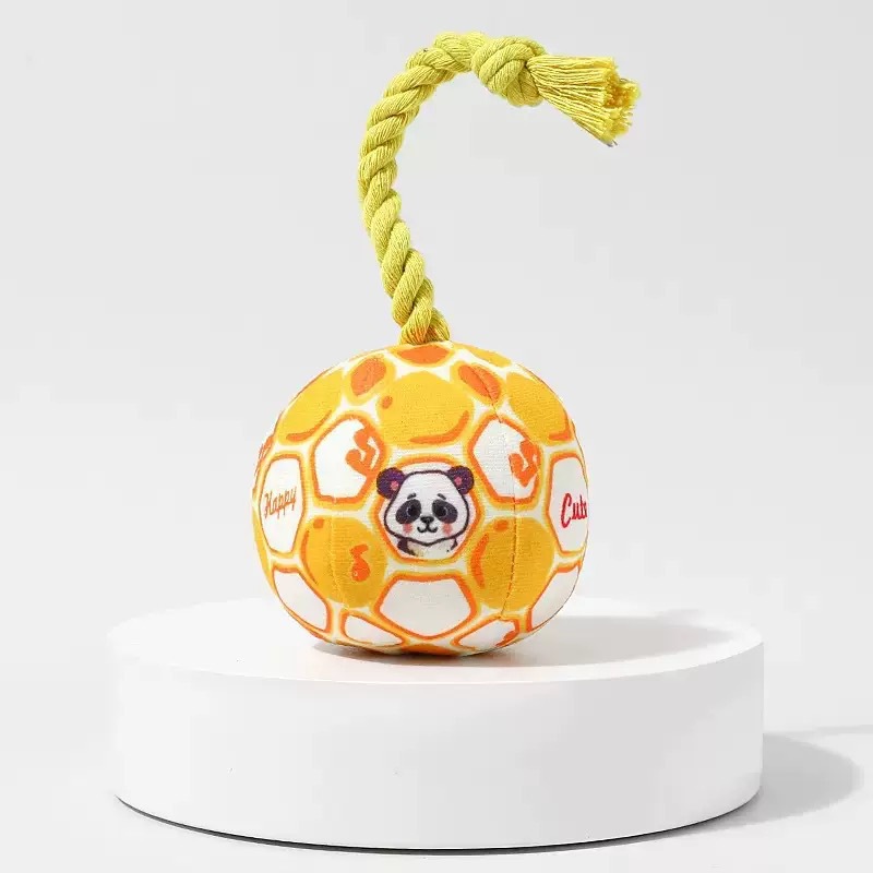 Pompones de cuerda de algodón amarillo