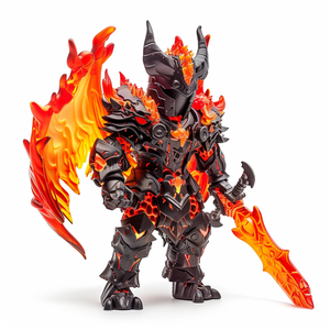 Vente en gros de figurines d'action anime personnalisées de haute qualité, figurines en vinyle ODM, figurines transparentes à effet dégradé, <span class=keywords><strong>chevalier</strong></span> flamboyant, <span class=keywords><strong>figurine</strong></span> mecha - Product Image 2