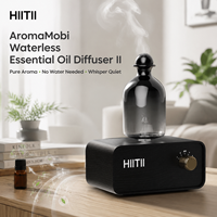 Diffuseur d'huiles essentielles sans eau, rechargeable par USB, alimenté par batterie, portable, aromathérapie, utilisation en hôtel, capacité de 10 à 50 ml, bois