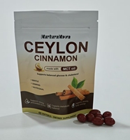 Gélules de cannelle de Ceylan infusées avec de l'huile MCT, 60 gélules, complément alimentaire