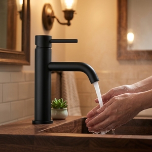 Robinet monocommande en laiton brossé or <span class=keywords><strong>AMAXO</strong></span> pour lavabo moderne, cuisine et salle de sport, en céramique, modèle 141 1100AN-1 Single H - Product Image 3