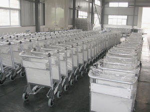 Freins à main à trois roues Chariots d'aéroport à bagages en acier à provisions Chariots à bagages d'aéroport - Product Image 5