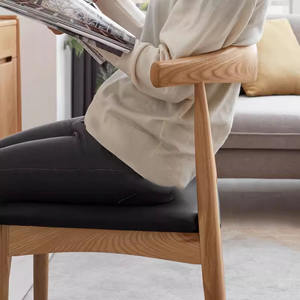 レストラン木制ダイニングチェアモダンホテル家具古典的なオフィスコーヒーショップデザイナー椅子 - Product Image 4