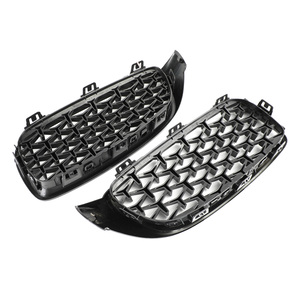 Grille supérieure avant en diamant chromé noir pour <span class=keywords><strong>BMW</strong></span> série 4 F32 F33 F36 F82 2014-2018 Grille avant de voiture - Product Image 3