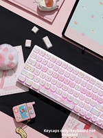 ZORNHER Meow Team Little Demon Keycaps - Série Sublimation |   Cadeau rose mignon de grande valeur pour les filles |   Personnalisable et universel