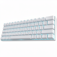 Clavier mécanique sans fil RK61 60 % triple mode 61 touches pour USB-C compact avec rétroéclairage LED pour le gaming