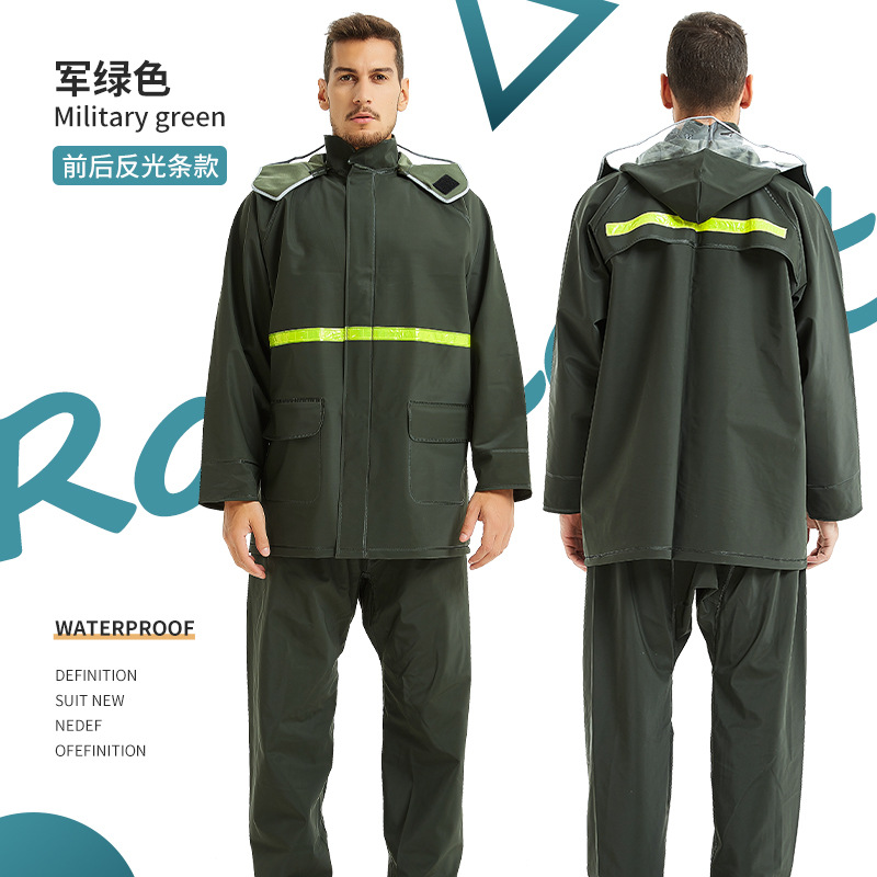 Vert-Bandes réfléchissantes noires sur le devant