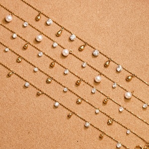 Xinfly 18K <b>Solid</b> <b>Gold</b> Lab Grown Diamond Bead <b>Bracelet</b> Crushed Ice Floating Diamond <b>Bracelet</b> Bespoke Stackable for Women - Product Image 6