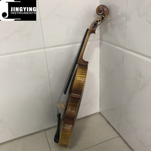 2024 Jingying Instrument à cordes de musique, vente en gros de pièces en ébène faites à la main JYVL-E400 violon léger café mat pratique jouant du violon - Product Image 4
