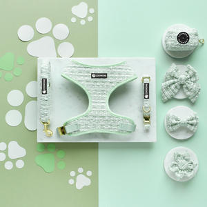 Produsen Set kekang anjing kerah hewan peliharaan dan Set timah perlengkapan hewan peliharaan tali wol aksesoris Jalan - Product Image 3