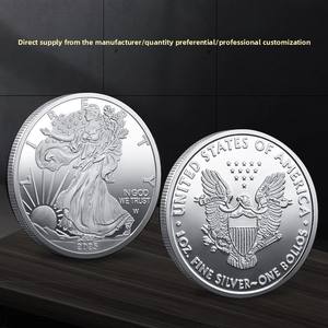 Medalla Conmemorativa de la Estatua de la Libertad Americana Wowei 2011-2025, Moneda Redonda Chapada en Oro con Diseño de Cabeza de Águila, Impresa con Técnica Letterpress - Product Image 2