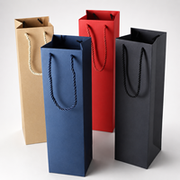 Sacs cadeaux pour bouteille de vin avec poignées en corde torsadée pour l'emballage de bouteilles de vin et les cadeaux de fêtes