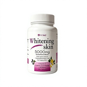 Cápsulas de Glutatión 5000mg, Suplemento Blanqueador de Piel, 60 Cápsulas, Vitamina C, Jugo de Limón en Polvo, Morera para Adultos - Product Image 1