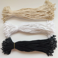 Fil de coton et de nylon écologique beige en gros pour étiquettes suspendues, fil blanc et noir pour étiquettes suspendues