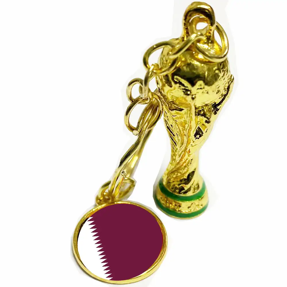 2022 Qatar World Cup Top 32 Football Souvenirs Keychains Hercules Cup Keychain Backpack Accessories Special Gifts