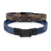 Bracelet intelligent NFC en cuir de noix de coco avec boucle magnétique, contrôle d'accès professionnel RFID 13,56 MHz, OEM/ODM, bracelet cadeau NFC