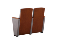 Chaise de théâtre pliable contemporaine en aluminium, siège commercial pour auditorium avec tablette d'écriture, pour salle de conférence et église