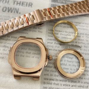 Caja y correa de acero inoxidable en oro rosa 5711 Mod, con esfera y cuerda manual, aptas para el movimiento NH35/36 - Product Image 4