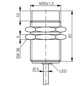 Neuer Näherungsschaltersensor DW-AD-631-M30 NPN NO Erkennungsabstand 25 mm - Product Image 2