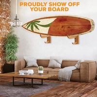 Support de planche de surf en bois de hêtre durable antidérapant, support de planche à pagaie, support mural horizontal pour planche de surf