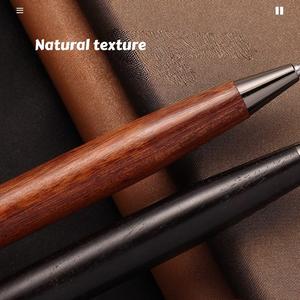 Nouveau stylo à bille large premium <span class=keywords><strong>de</strong></span> luxe avec logo personnalisé stylo signature en bois et métal pour cadeau VIP d'hôtel d'affaires - Product Image 4