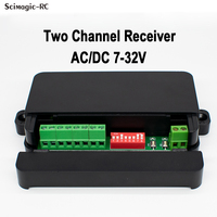 ATA PTX5 ATA PTX4 GLIDEROL 305C 8-Bit Dip Switch MULIT CODE Récepteur 7-32V 2 Canaux pour Télécommande de Porte de Garage