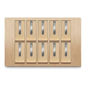 Wholesale Nepal Environmentally Friendly PC Material 10 Gang 1 Way Switch Electric Wall Power Switch For Home