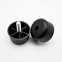Pieds de nivellement de meubles de haute qualité accessoires de canapé noir quincaillerie de meuble pieds de canapé en plastique avec vis