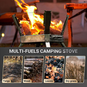 Portable extérieur feu de joie cheminée pliante en fonte <span class=keywords><strong>Biolite</strong></span> Campstove Usb charge Camp 2 brûleurs en acier inoxydable Camping poêle - Product Image 6