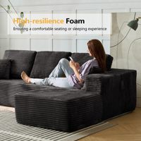 Ensemble de meubles compressés sous vide pour salon, canapé moderne en emballage en boîte, vente en gros, canapé convertible en forme de L, canapé-lit sectionnel