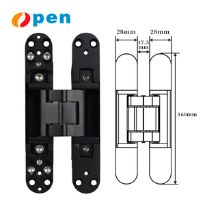 مفصلات خشبية مخفية حديثة من سبائك الزنك بتصميم ثلاثي الأبعاد مفصلة غير مرئية ناعمة - Product Image 3