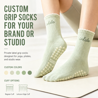 Chaussettes de yoga antidérapantes personnalisées pour femmes, chaussettes de sport personnalisées, chaussettes de yoga avec grip personnalisées