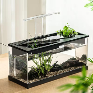 Acquario Moderno Ecologico in Acrilico, Piccolo Acquario da Tavolo con Funzioni di Alimentazione e Riscaldamento per Uso Domestico - Product Image 2