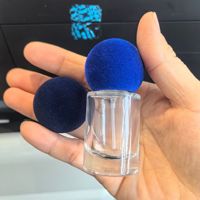 15ml lege luxe glazen parfumfles, 15ml glazen spuitfles met dikke bodem, verpakking met warme fluwelen pluche dop