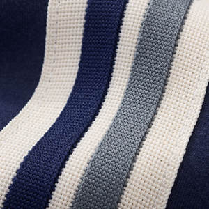 Chaqueta Casual con Cremallera y Rayas Personalizable de 340G, Chaqueta Deportiva de Estilo Preppy Moderno al por Mayor - Product Image 3