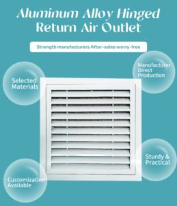 Kustom Modern tahan lama aluminium Aloi persegi kembali Ventilasi udara Mesh Louvered penutup pemanas AC Outlet pemasangan mudah - Product Image 5