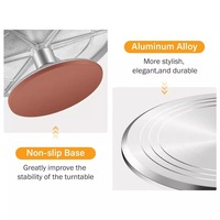 Bakest Vente en Gros Plateau Tournant pour Gâteaux en Alliage d'Aluminium Métal Doré, Fournitures de Décoration de Gâteaux pour la Cuisine et la Pâtisserie