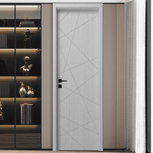Puerta de Melamina Interior sin Pintar, Resistente al Agua, con Marco de PVC WPC, Venta Directa de Fábrica, Proveedor Chino - Product Image 4