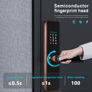 Serrure de porte intelligente numérique, personnalisée, plusieurs langues nationales, sécurité Tuya Wifi, empreinte digitale, 2022 - Product Image 4